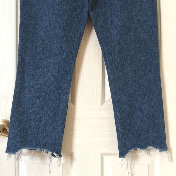 Loft Classic Medium Wash High Waist Slim Straight Leg Ankle Cropped Jeans 30/10 - Picture 6 of 15